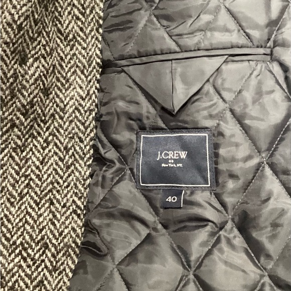 Men’s black and gray J.CREW Factory wool blend Thompson Car coat / size 40 - Picture 3 of 6